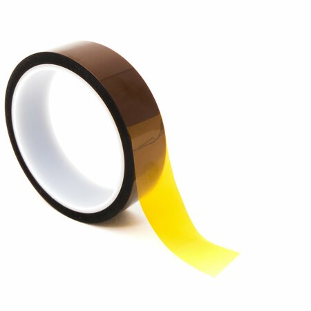 BERTECH High-Temperature Kapton Tape, 2 Mil Thick, 1 3/8 In. Wide x 36 Yards Long, Amber KPT2-1 3/8